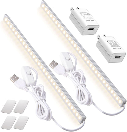 2Pack_LED_Under_Cabinet_Light_LED_Light_Bar_with_USB_Powered_Under_Cabinet_Lights_for_Closet_Light_Bar_Under_Counter_Lighting_Work_Tables_Student_Dormitory_(Include_AC_Plug)