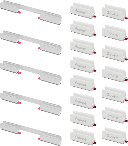 Govee_RGBIC_Neon_Rope_Light_Plastic_and_Metal_Mounting_Brackets_for_Neon_Lights_2_H61D3_&_H61D5_&_H61D6,_RGBIC_Rope_Light_Clips,_WiFi_Neon_Lights_Holders_20pcs,_(Not_Support_H61A0_&_H61A2),_White
