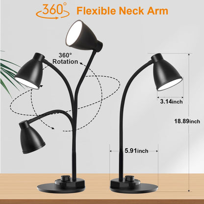 BOHON_LED_Desk_Lamp_with_USB_Charging_Port_3_Color_Modes_Dimmable_Reading_Light_Intelligent_Induction_Auto_Dimming_Task_Lamp_Neck_Flexible_Table_Lamp_for_Bedside_Office,_AC_Adapter_Include