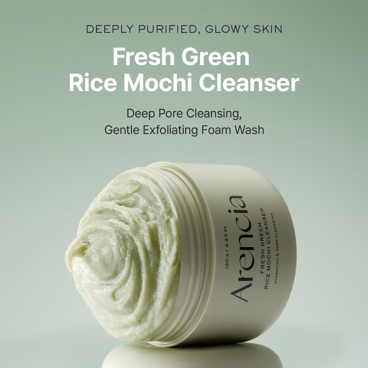 Arencia_Korean_Rice_Mochi_Face_Cleanser_-_Face_Wash,_Gentle_Scrub_All_in_One_for_Deep_Cleansing,_Moisturizing,_Pore_Minimizing,_Acne-Prone_Skin,_Removing_Blackhead_with_Rice_Water_&_Green_Tea