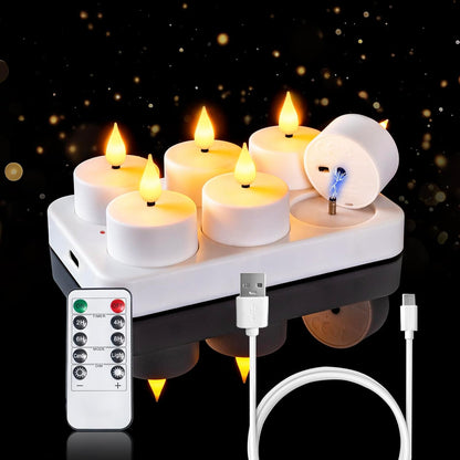 Homemory_Rechargeable_Tea_Lights_Flameless_Candles_with_Remote_Timer,_Battery_Operated_LED_Tealight_Candles,_USB_Candles_for_Wedding_Table_Centerpiece_Reception_Banquet_Christmas_Halloween,_6-Pack