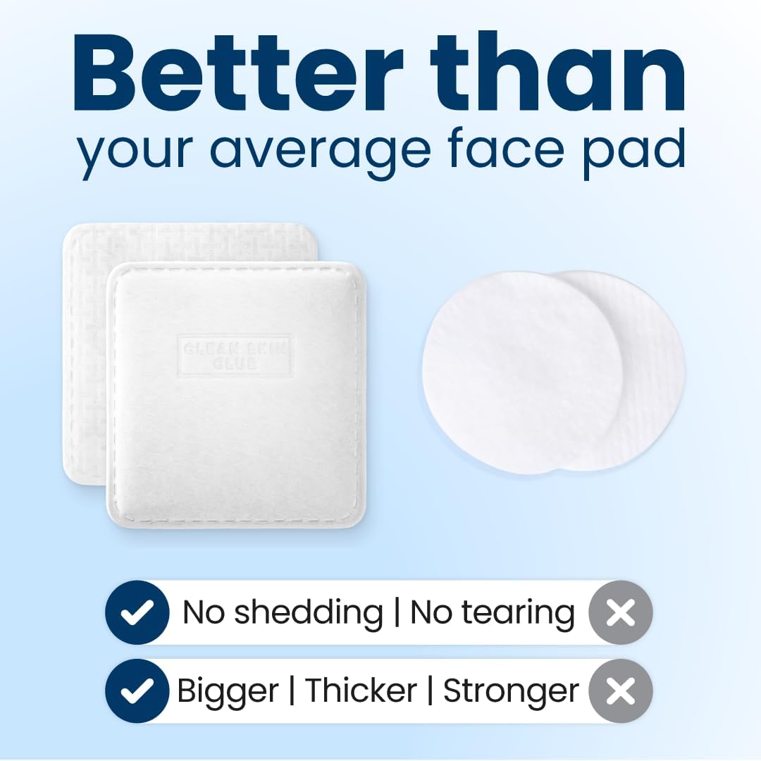Clean_Skin_Club_Clean²_Pads_2.0_[New_&_Improved_Edges]_Guaranteed_Not_to_Shed_&_Tear_Face_Pads,_Unique_Triple_Layers,_Textured_&_Ultra_Soft_Side,_Organic_Disposable_Cotton,_Pair_with_Makeup_Remover