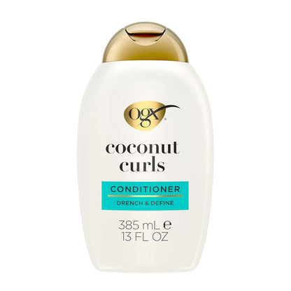 OGX_Quenching_+_Coconut_Curls_Curl-Defining_Conditioner,_Nourishing_Curly_Hair_Conditioner_with_Coconut_/Citrus_Oil_&_Honey,_Paraben-Free_with_Sulfate-Free_Surfactants,_13oz