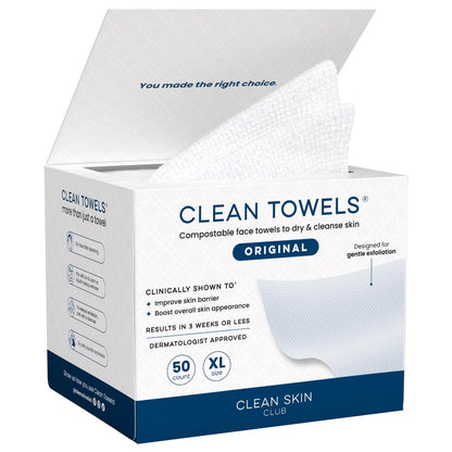 Clean_Skin_Club_Clean_Towels_XL®,_100%_USDA_Biobased_Face_Towel,_Disposable_Face_Towelette,_Eczema_Association_Accepted,_Makeup_Remover_Dry_Wipes,_Ultra_Soft,_1_Pack,_50_Ct