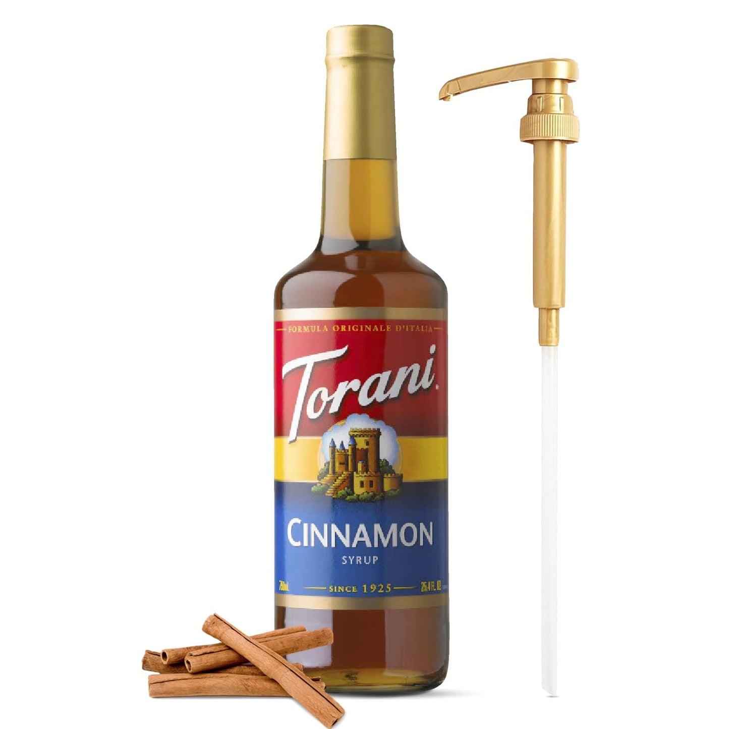Cinnamon Syrup for Coffee &amp;amp; Cocktails: 25.4 Ounces, with Fresh Finest Syrup Pump