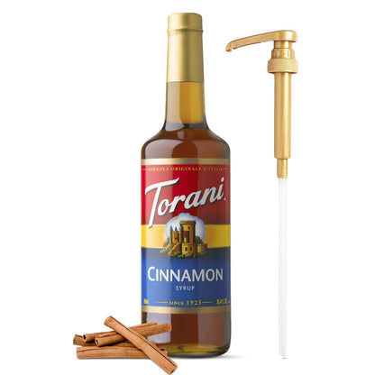 Cinnamon Syrup for Coffee &amp;amp; Cocktails: 25.4 Ounces, with Fresh Finest Syrup Pump