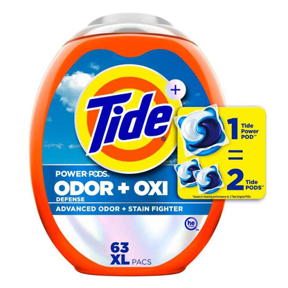Tide Odor Defense + Oxi Laundry Detergent Pacs, Original Scent, Advanced Odor + Stain Fighter