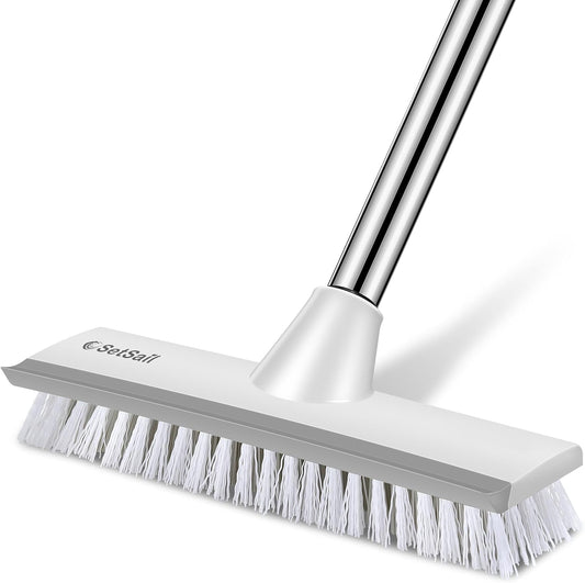 SetSail_Floor_Scrub_Brush_with_51-Inch_Long_Adjustable_Handle_2_in_1_Scrape_Brush_Stiff_Bristle_Floor_Scrubber_for_Cleaning_Shower_Bathroom_Garage_Kitchen_Wall_Deck_Tub_Tile