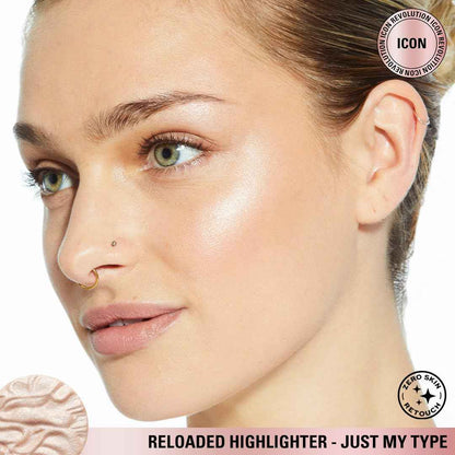 Revolution, Reloaded Pressed Powder Highlighter, Intensely Pigmented for a High Impact Dewy Finish