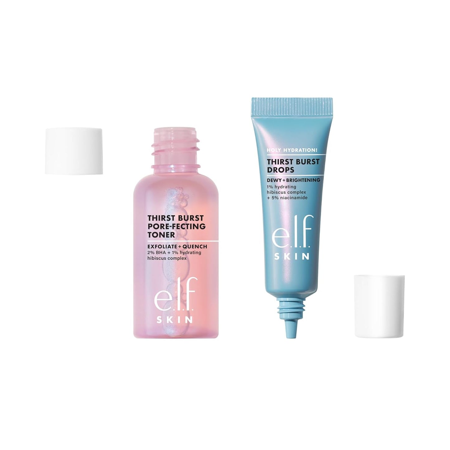 e.l.f._SKIN_Thirst_Burst_Dew-O,_Travel-Sized_Skincare_Set,_Exfoliating_Facial_Toner_&_Hydrating_Serum_Drops,_Gives_Skin_A_Dewy,_Bouncy_Glow,_Vegan_&_Cruelty-Free