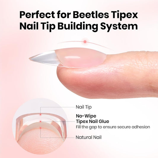 Beetles_20g_Tipex_Nail_Glue_Gel,_No_Wipe_&_No-Need-to-Hold,_Designed_for_Tipex_Instant_Apex_Nail_Tips,_Flat-Nail_Friendly,_DIY_&_Salon_Use,_UV/LED_Cured