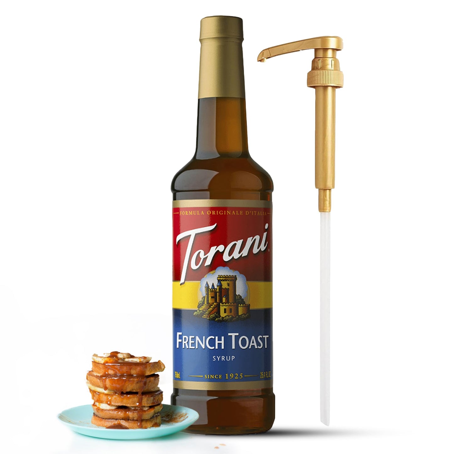 French Toast Syrup for Coffee &amp;amp; Cocktails 25.4 Ounces, with Fresh Finest Syrup Pump