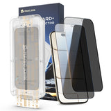 MAGIC JOHN 3rd Gen Upgraded for iPhone, 25°Anti-Spy Screen,Shockproof Tempered Glass,Auto Dust-Removal,Bubble Free,Easy Installation,Daily Drop Protection,2 Pack
