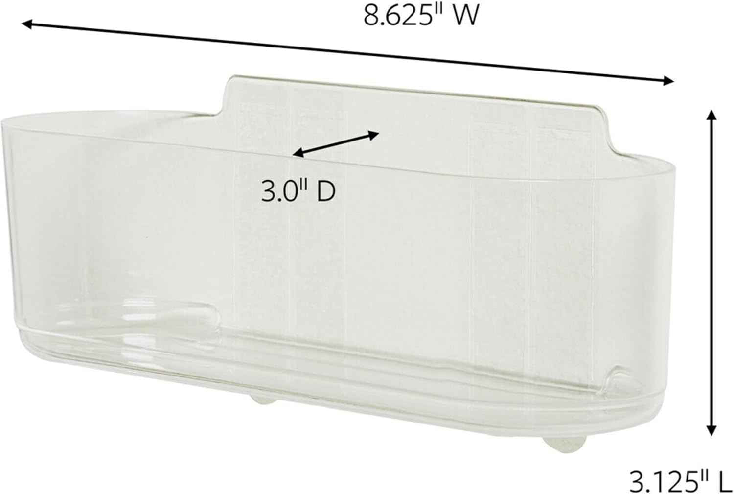 Command Large Caddy, Holds up to 4 lb, 8.6" x 3.1" x 3", 1 Caddy with 4 Strips, Damage-Free Organization Wall Mount to Cabinet, Kitchen, Pantry, Closet, or Under Sink