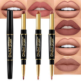 evpct 3Pcs Chestnut Nude Brown Matte Lip Liner and Lipstick Combo Set Kit for Women DNM Antique Rose Magic Lipstick 24 Hours Original Lip Liner Makeup Stain Long Lasting Waterproof Smudge labial Gentle Gloss Lipgloss Luxury Nourishing Pack Cosmetic Glossy