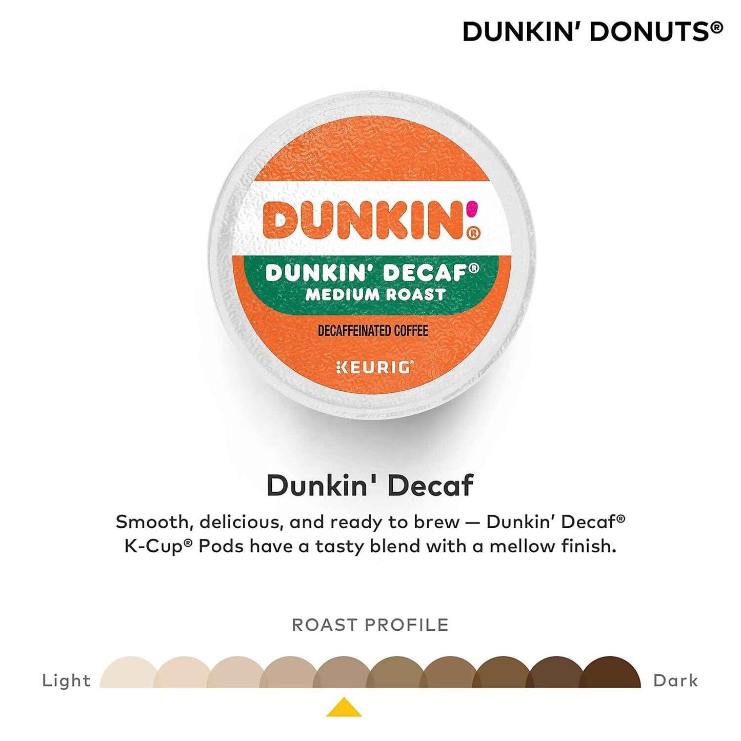 Dunkin' Donuts Decaf Keurig® Single-Serve K-Cup® Pods, Medium Roast
