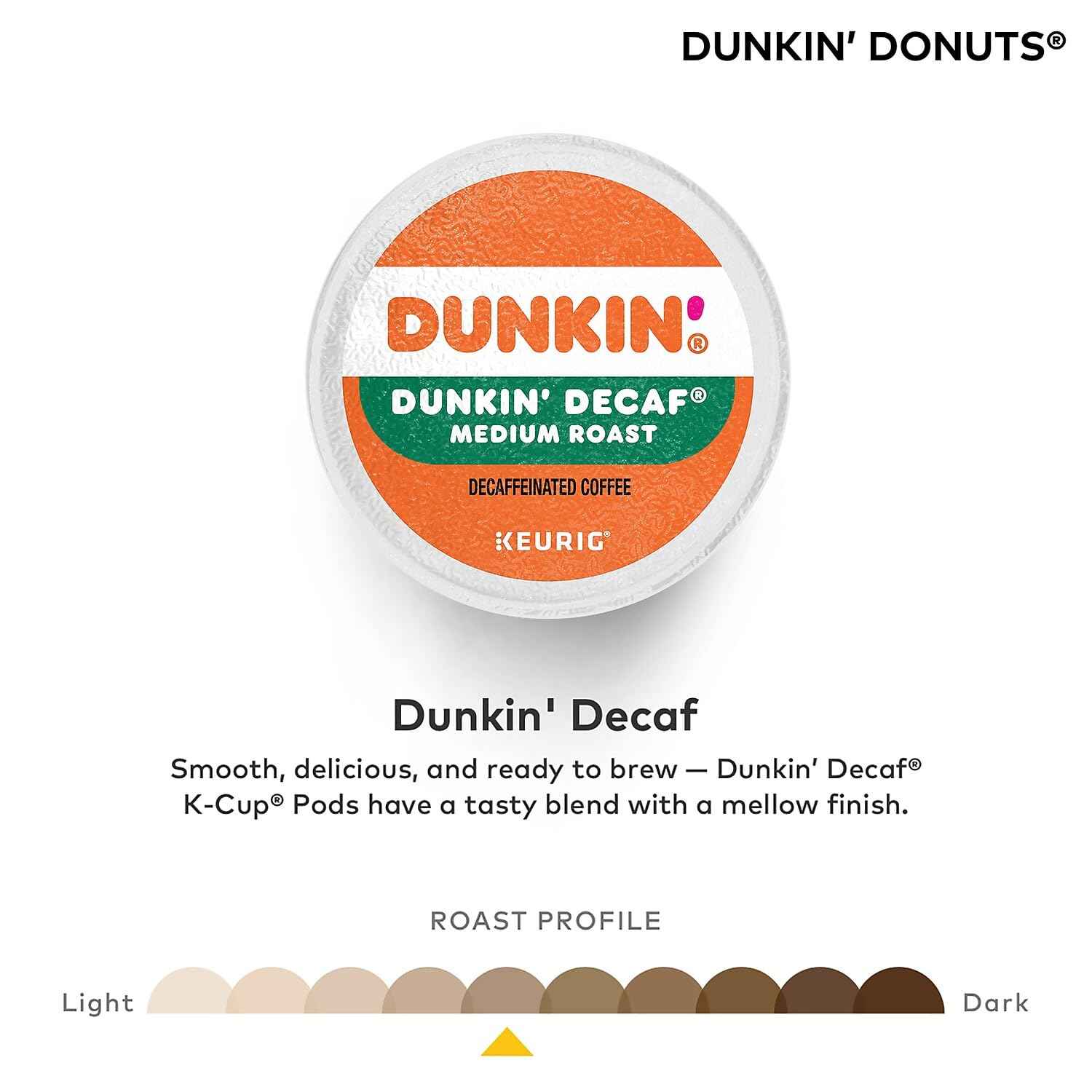 Dunkin' Donuts Decaf Keurig® Single-Serve K-Cup® Pods, Medium Roast