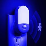 L LOHAS LED Motion Sensor Night Light, 2/4 Pack, Motion Activated Night Light, Night Lights Plug into Wall Motion Sensor, Warm White/Daylight White/Red/Amber/Blue, Adjustable Brightness 30/60LM, for Kids Adults Bathroom Bedroom