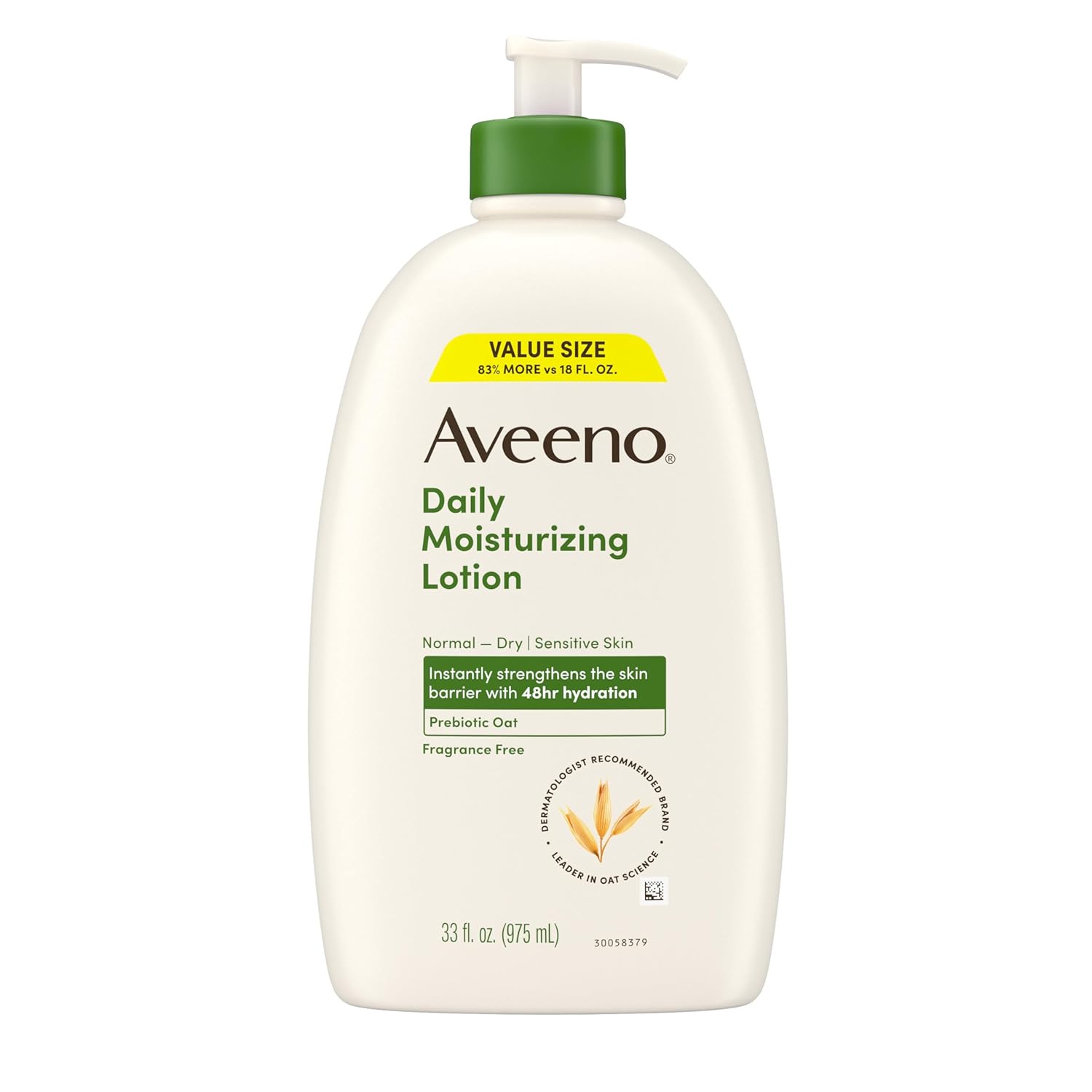 Aveeno_Daily_Moisturizing_Body_Lotion,_Fragrance-Free_Light_&_Creamy_Lotion_for_Dry,_Sensitive_Skin_With_Prebiotic_Oat_Nourishes_&_Strengthens_Skin's_Moisture_Barrier,_Value_Size,_33_fl_oz