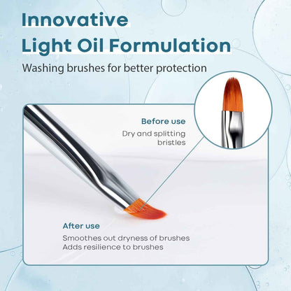 Modelones Poly Extension  with Dual-Ended Nail Brush Anti-Stick Liquid Brushes Cleaning Easy Spread for Beginner
