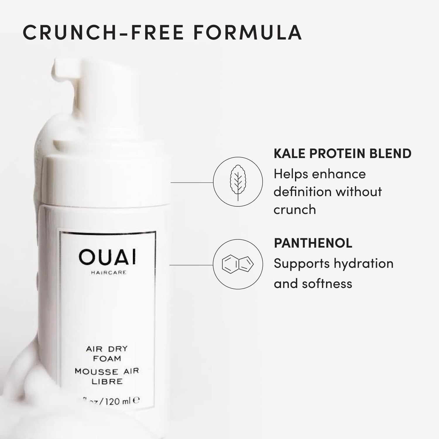 OUAI_Air_Dry_Foam_-_Hair_Mousse_for_Curly_Hair_&_Beach_Waves_-_Conditioning_&_Detangling_With_Kale_and_Carrot_Extract_-_Paraben,_Phthalate_and_Sulfate_Free_(4_Oz)