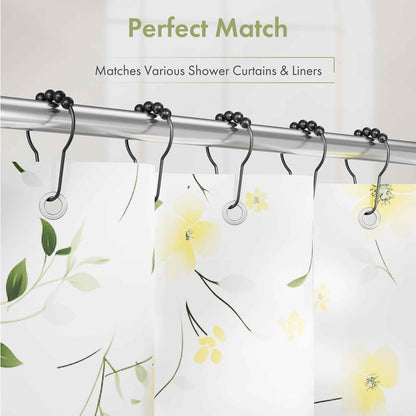 Amazer Shower Curtain Hooks, Decorative Shower Curtain Hooks, Shower Hooks for Shower Curtain Rust Proof Stainless Steel Shower Curtain Hooks