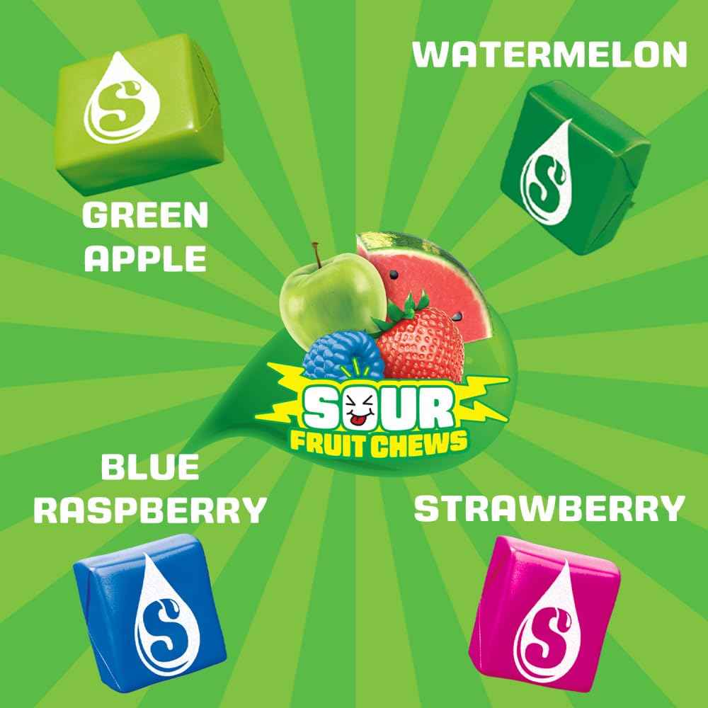 STARBURST Sour Chewy Candy Individually Wrapped Fruit Chew, Sharing Size, 15.6 Oz Resealable Bag, Easter Basket Stuffers