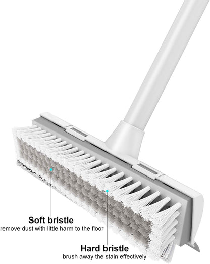 BOOMJOY_Floor_Scrub_Brush_with_Long_Handle,_2_in_1_Scrape_and_Brush,_Stiff_Bristles_for_Cleaning_Bathroom,_Patio,_Garage,_Kitchen,_Deck,_Tile