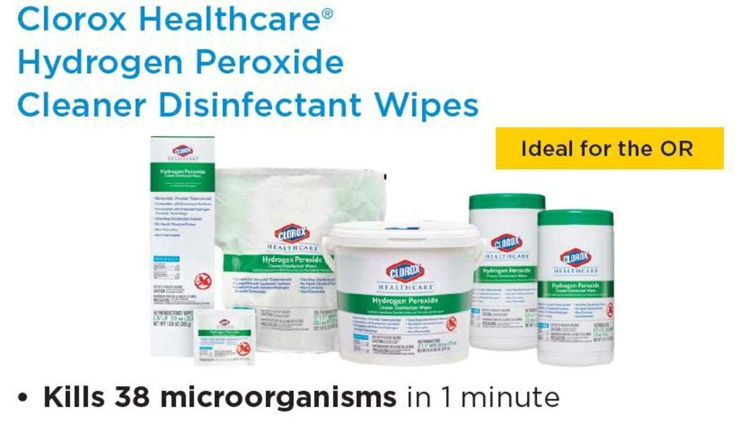 Clorox Healthcare Hydrogen Peroxide Cleaner Disinfectant Wipes