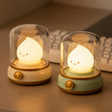 Flameless Candles Lamp, Led Candles,Cute Kerosene Lamp,Silicone Flame Amber Light,Adjustable Dimmable Rechargeable Night Light for Kids,Girls,Teenager Kids Bedroom Christmas