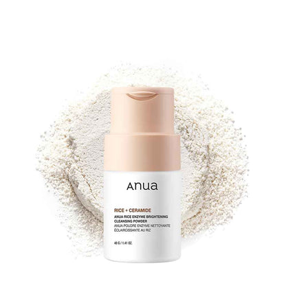 ANUA Rice Enzyme Brightening Cleansing Powder, Exfoliating Powder-to-Foam Cleanser, Smooth Texture & Clarity, Hydrating & Gentle Formula, Korean Skincare,1.41 fl.oz