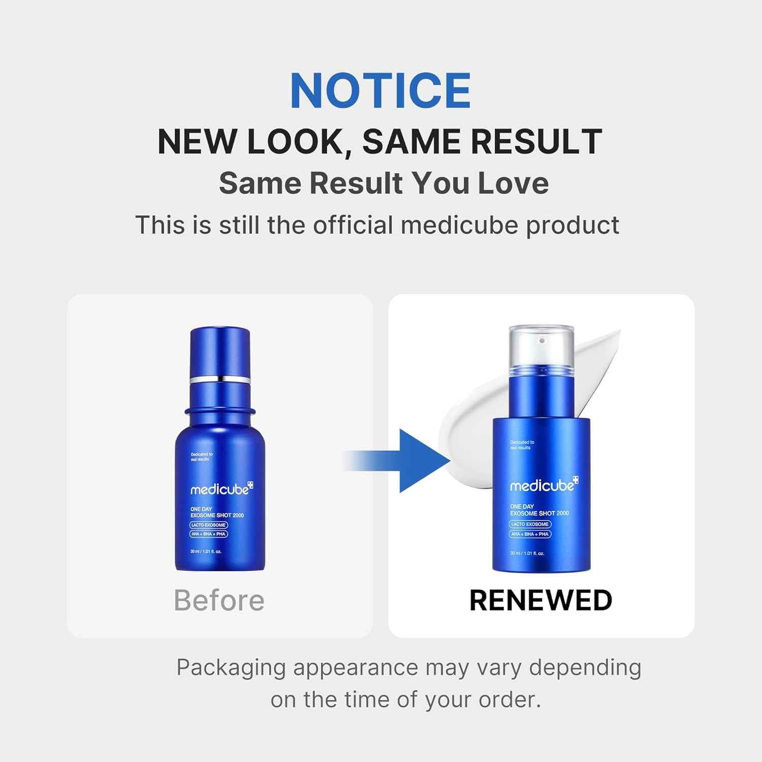 medicube Exosome Shot Spicule Facial Serum | Liquid Skin Booster Serum | Exosome, AHA+BHA+PHA | Pore Care, Dead Skin Cells, Skin Texture | Korean Skincare, 1.01 fl.oz