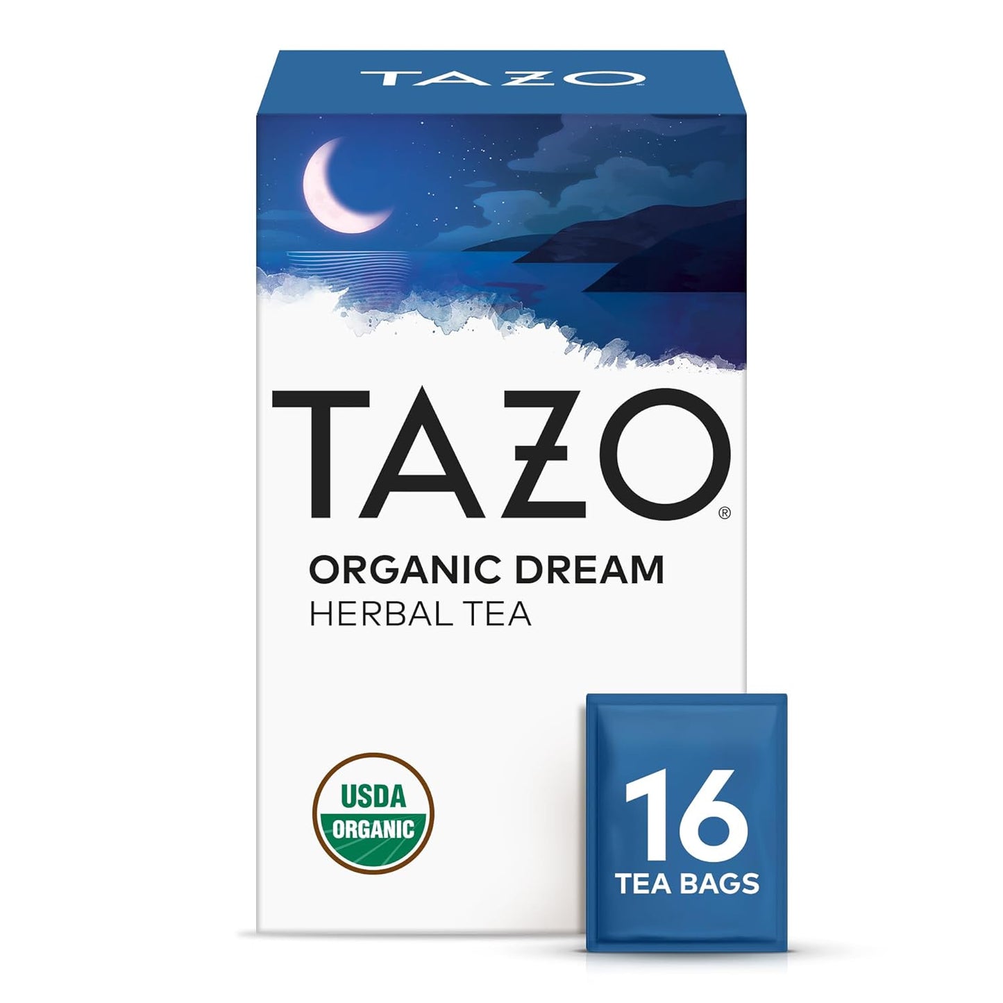 TAZO_Organic_DREAM_Herbal_Tea_Bags,_Caffeine-Free_Bedtime_Tea,_Relaxing_Chamomile_and_Lavender_Blend,_16_Total_Tea_Bags