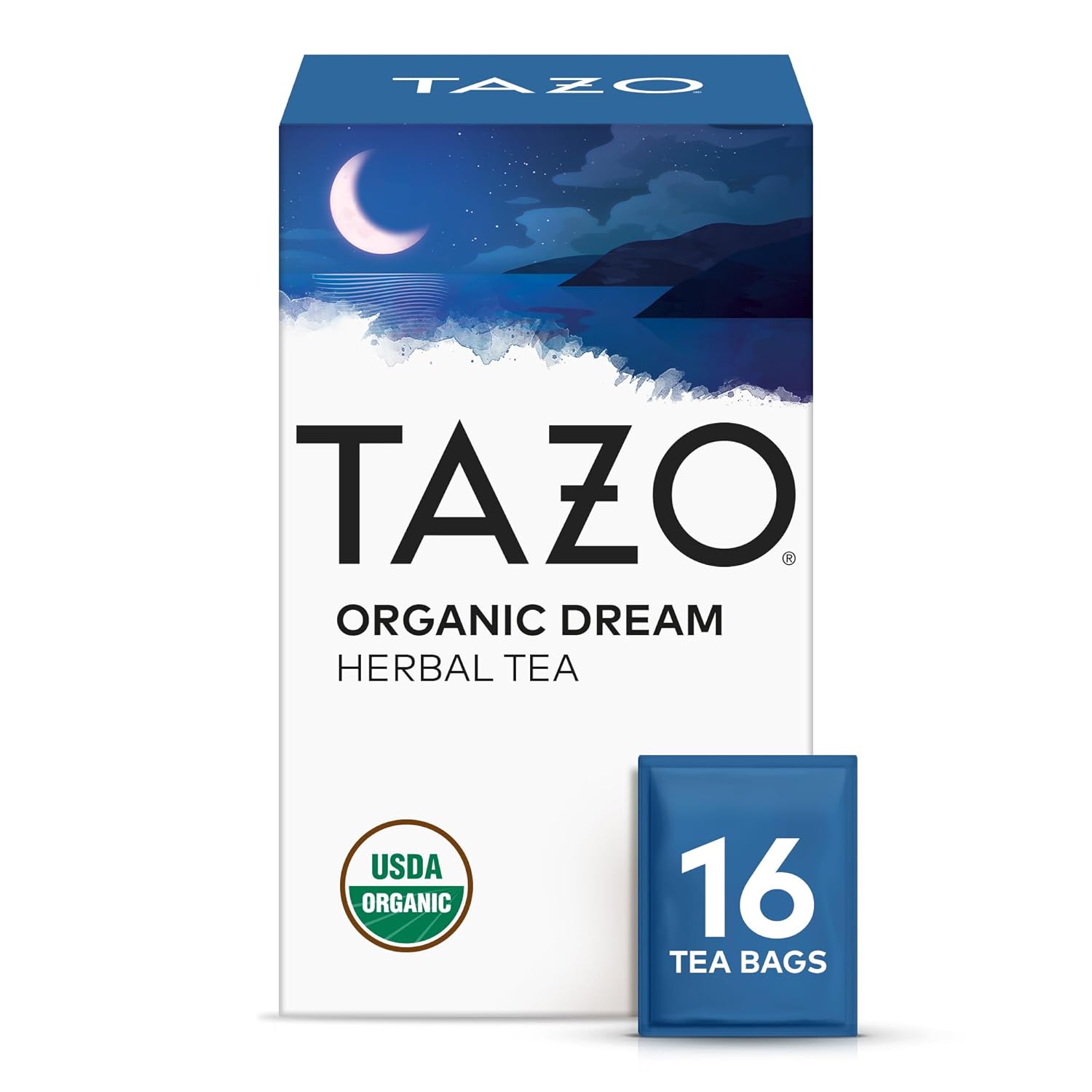 TAZO_Organic_DREAM_Herbal_Tea_Bags,_Caffeine-Free_Bedtime_Tea,_Relaxing_Chamomile_and_Lavender_Blend,_16_Total_Tea_Bags
