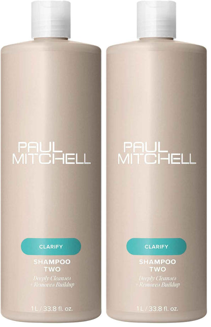 Paul Mitchell Shampoo Two, Clarifying Shampoo, Deep Cleanses + Removes Buildup, For All Hair Types, Especially Oily Hair