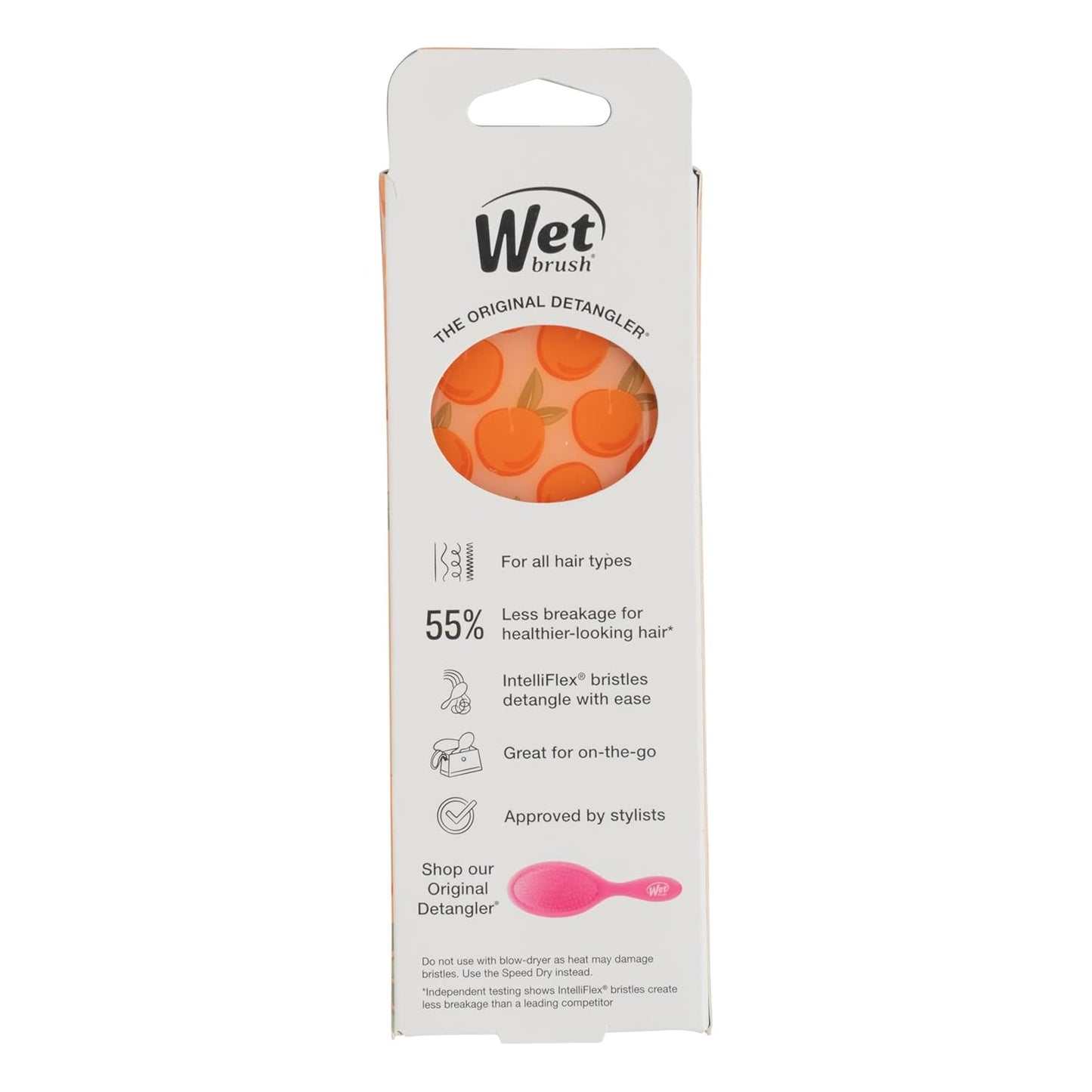 Wet_Brush_Mini_Detangler_Hair_Brush,_Peach_(Tutti_Fruitti),_Detangling_Travel_Hairbrush,_Ultra-Soft_IntelliFlex_Bristles_Glide_Through_Tangles_with_Ease,_Pain-Free,_All_Hair_Types,_Limited_Edition