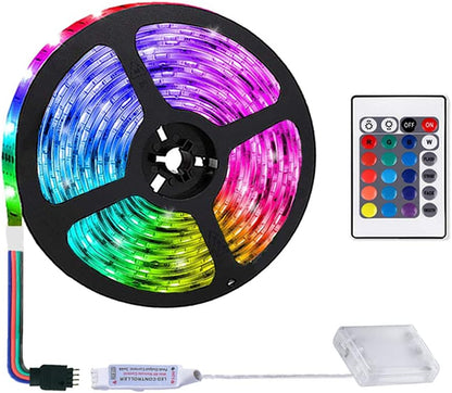 2m/6.6FT_Battery_Powered_Led_Strip_Lights,_LED_Strip_with_24_Keys_Remote_Control,_RGB_Led_Rope_Lights_for_Party_and_DIY_Decoration-_1_PACK/2_PACK