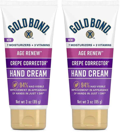 Gold Bond Age Renew Crepe Corrector Hand Cream, Replenishing & Smoothing Formula, 3 oz.