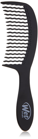 Wet Brush Detangling Comb, Black – Wide-Tooth WaveTooth Design for Tangle-Free Hair, Works with Conditioner & Masks, Gentle on Scalp, Pain-Free