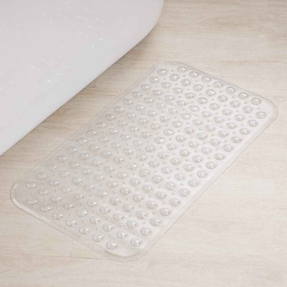 AmazerBath Bath Tub Mat, Medium Size 27.6 x 15 Inches Non-Slip Shower Mats with Suction Cups and Drain Holes, Bathroom Bathtub Mats Machine Washable