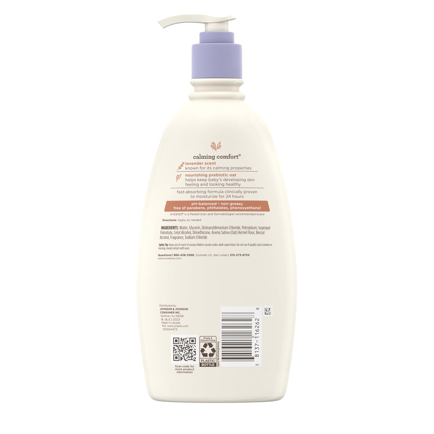 Aveeno_Baby_Calming_Comfort_Moisturizing_Body_Lotion_with_Relaxing_Lavender_&_Vanilla_Scents,_Non-Greasy_Baby_Lotion,_Nourishing_Prebiotic_Oatmeal,_Paraben-_&_Phthalate-Free,_18_fl._oz