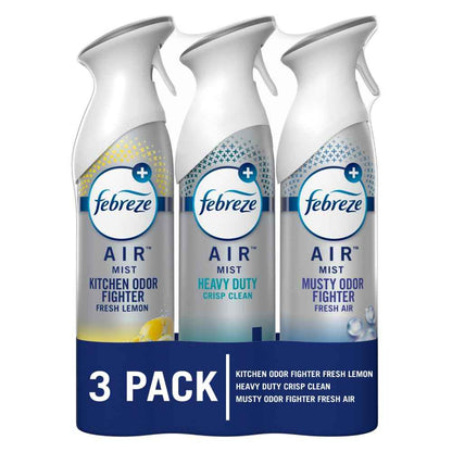 Febreze Air Mist Air Freshener Spray, Odor-Fighting Room Spray for Home, Bathroom, & Kitchen, Holiday Scents