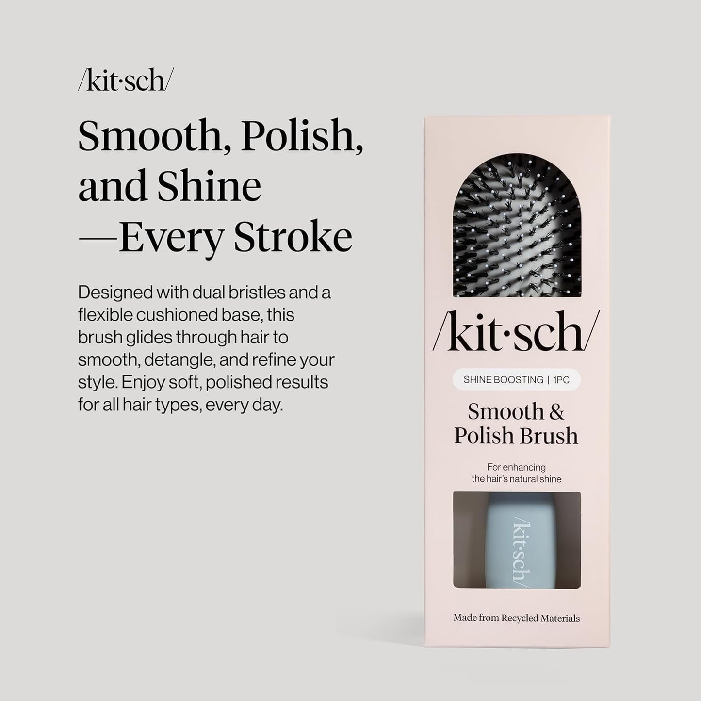 Kitsch_Smooth_&_Polish_Brush_–_Dual_Bristle_Detangler_Brush,_Shine_&_Frizz_Control_–_Vegan_Boar_&_Nylon_Hair_Brush_with_Cushioned_Pad_for_Scalp_Massage_–_Hair_Care_Tool_for_All_Hair_Types_-_Haze_Blue