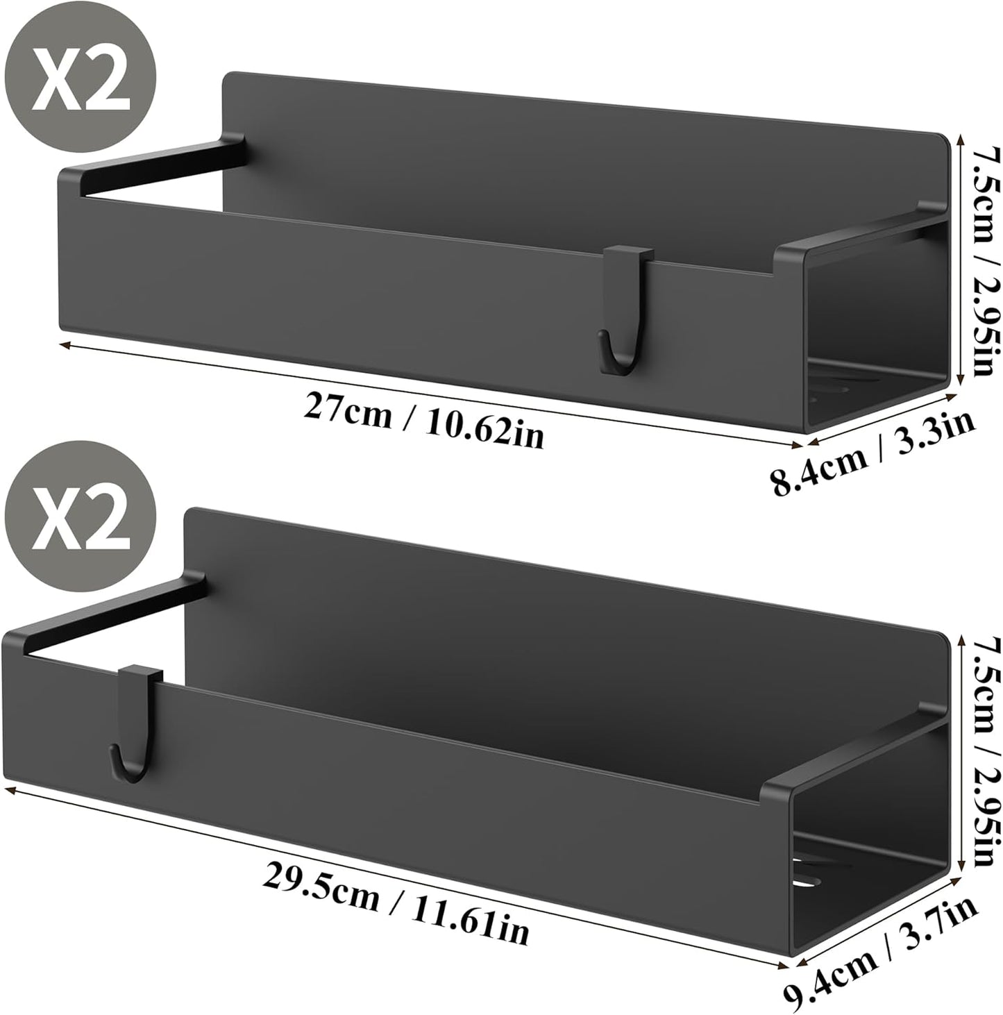 4_Pack_Magnetic_Spice_Rack_Organizer_for_Refrigerator_and_Oven,_Black_Fridge_Organizers_and_Storage_for_Kitchen