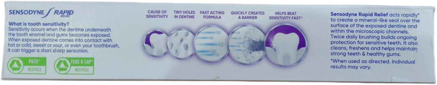 Sensodyne Sensitive Toothpaste Rapid Relief - 80 gm Pack of 2