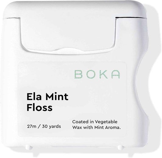 Boka Expandable Woven Dental Floss, Made from Plant-Based Vegetable Wax, Teflon-Free, 30 Yards of Waxed Floss