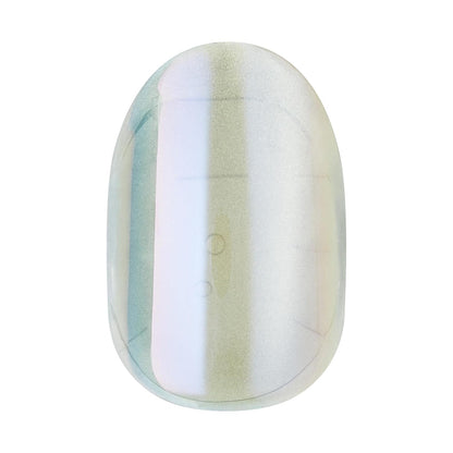 KISS_colorFX_by_imPRESS_Press_On_Nails_,_‘Sour_Love’,_Solid_White_with_Pearlescent_Finish,_Short_Oval,_IMPROVED_adhesive,_Includes_30_Fake_Nails,_Prep_Pad,_1_Manicure_Stick,_1_Mini_Nail_File