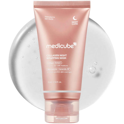 medicube Wrapping Mask, Vitamin C Overnight Peel Off Facial Mask | Brighten & Defends Against Skin Stress for a Clear, Glowing Complexion | Korean Skin Care, 2.53 fl.oz