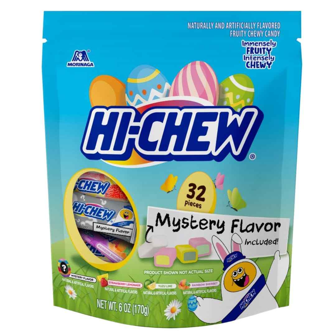 HI-CHEW Assorted, Green Apple Strawberry Mango Grape, Soft & Chewy Candy 2lb - 185+ Pieces Individually Wrapped - Made with Immensely Juicy Fruity Flavors