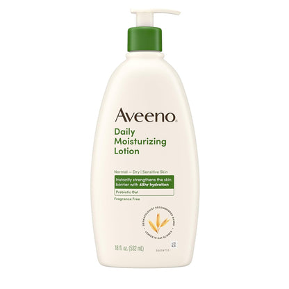 Aveeno_Daily_Moisturizing_Body_Lotion,_Body_Lotion_for_Dry_Skin_with_Prebiotic_Oat,_Paraben_Free,_Fragrance_Free,_Non-Greasy,_Non-Comedogenic_Moisturizer,_18_FL_OZ
